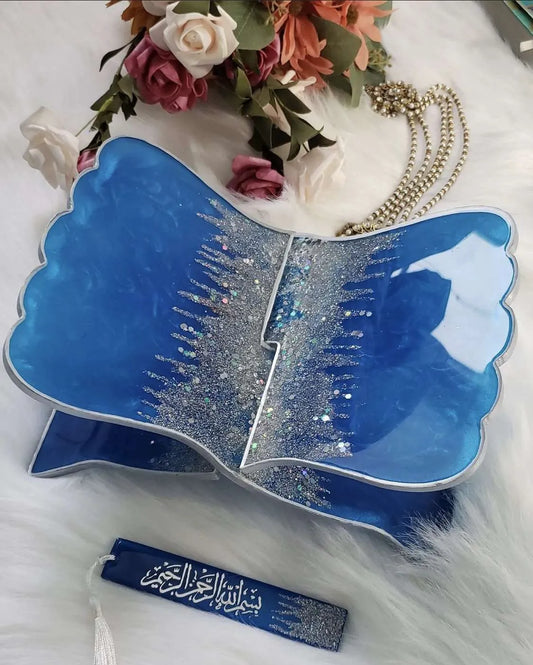 Blue Resin Book Holder Resin (Rehal)