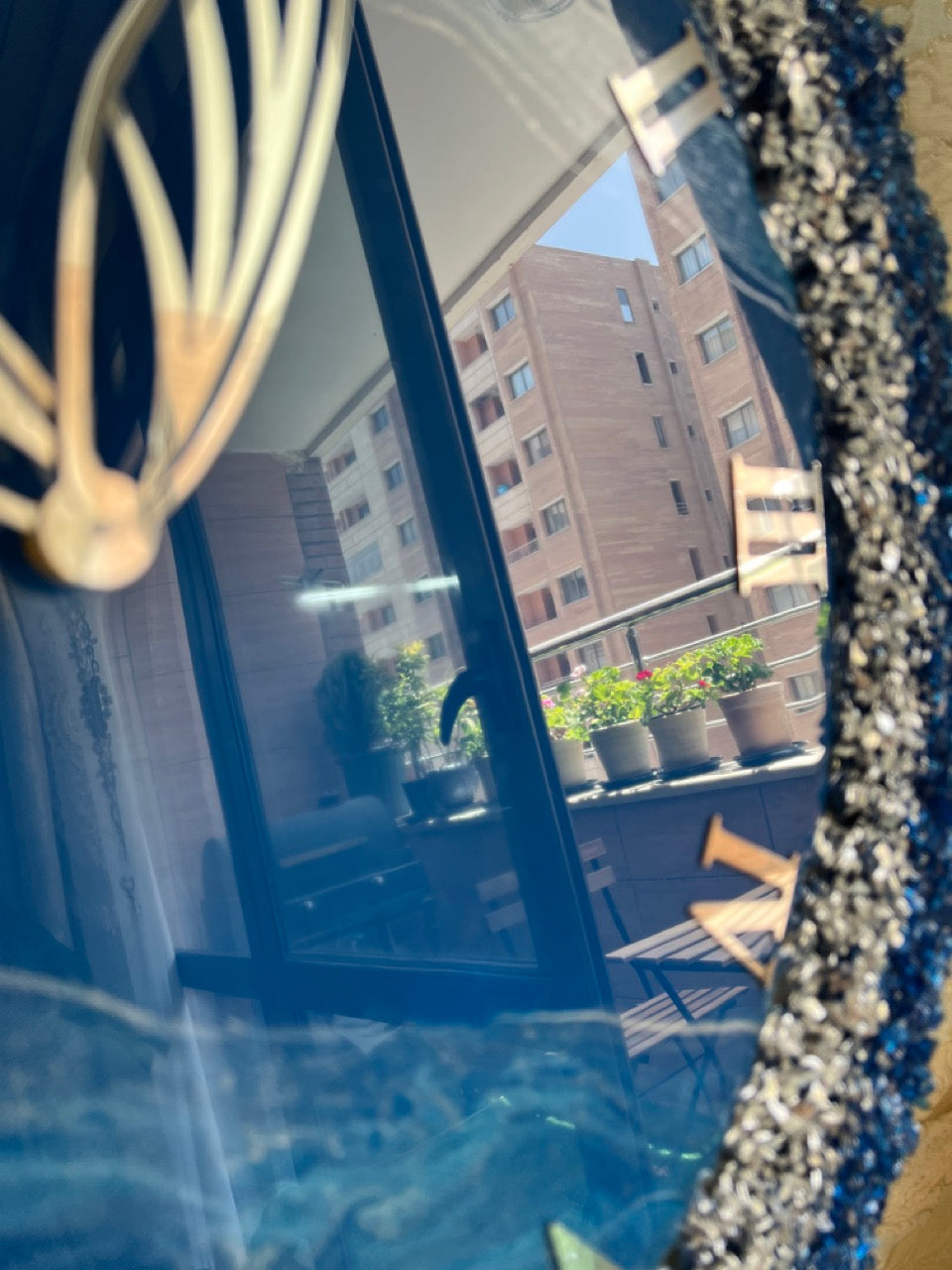 Royal Blue luxury ResinArt Resin Wall Clock