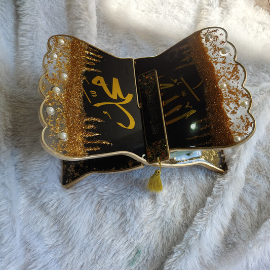 Black Pearl Resin Book Holder Resin (Rehal)