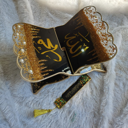 Black Pearl Resin Book Holder Resin (Rehal)