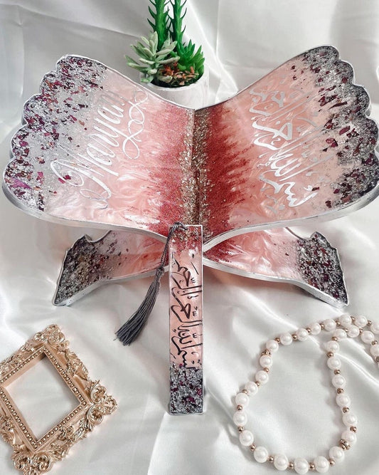 Translucent Blush Pink Book Holder Resin (Rehal)