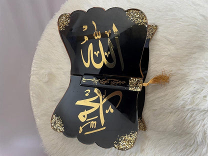 Black Resin Book Holder Resin (Rehal)