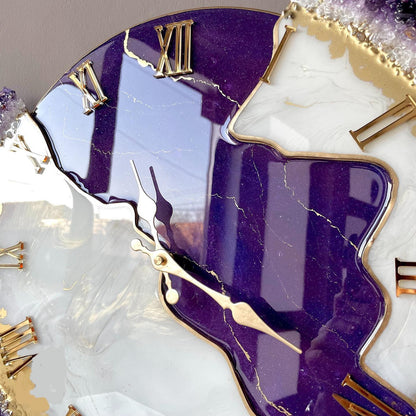 Silk Cut Purple Feather The luxury Resinart Resin Wall Clock