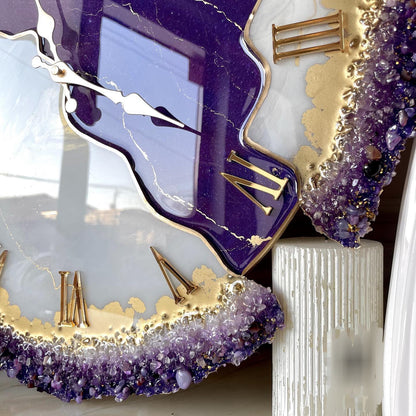 Silk Cut Purple Feather The luxury Resinart Resin Wall Clock