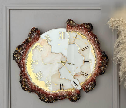 Something Very Special Feather The luxury Resinart Resin Wall Clock