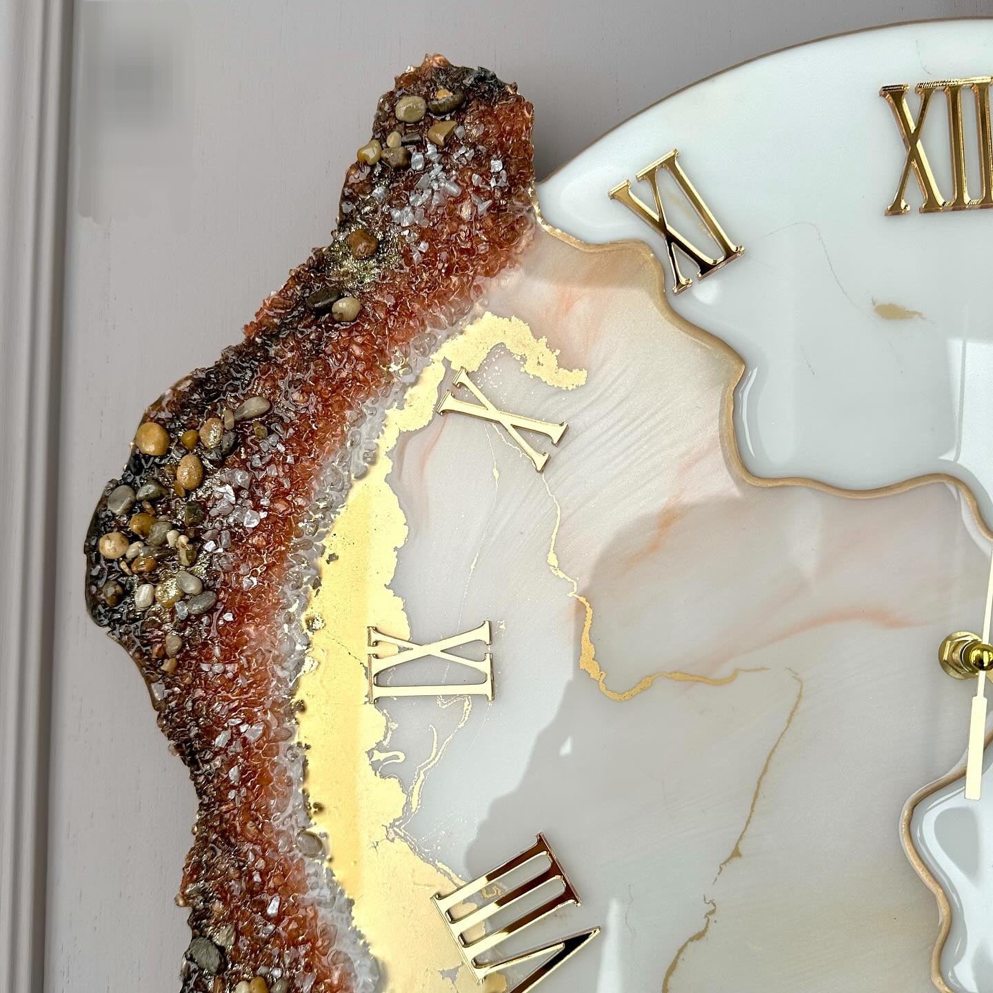 Something Very Special Feather The luxury Resinart Resin Wall Clock