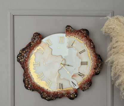 Something Very Special Feather The luxury Resinart Resin Wall Clock