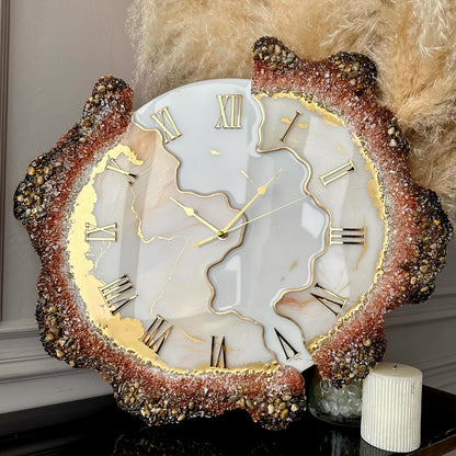 Something Very Special Feather The luxury Resinart Resin Wall Clock