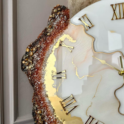 Something Very Special Feather The luxury Resinart Resin Wall Clock