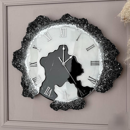 Unique Black In the House Feather The Luxury Resinart Resin wall Clock