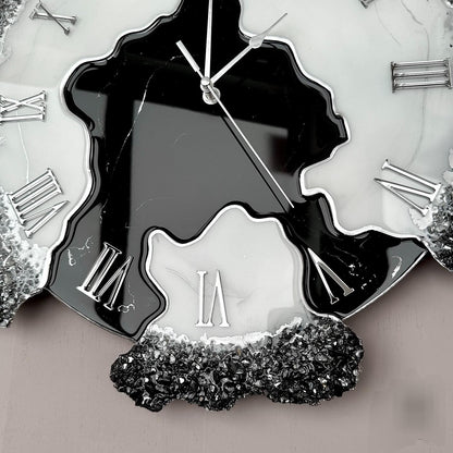 Unique Black In the House Feather The Luxury Resinart Resin wall Clock