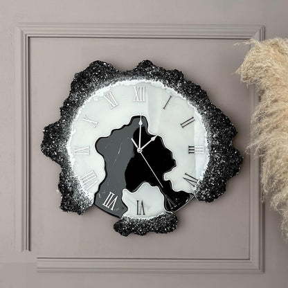 Unique Black In the House Feather The Luxury Resinart Resin wall Clock