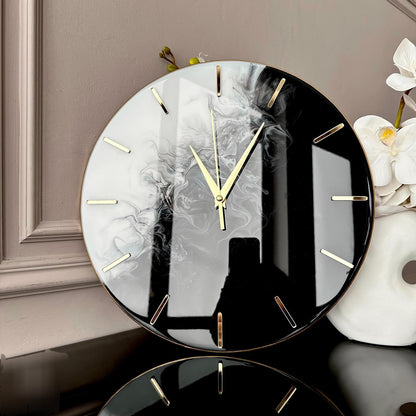 Black And White Beauty In the House Resin The Resin Art Resin Wall Clock