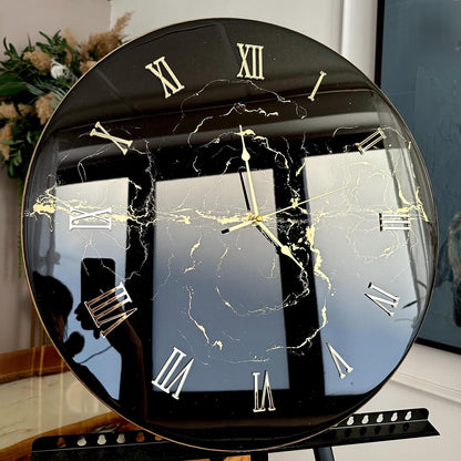 Black Beauty In the House Resin Wall Clock